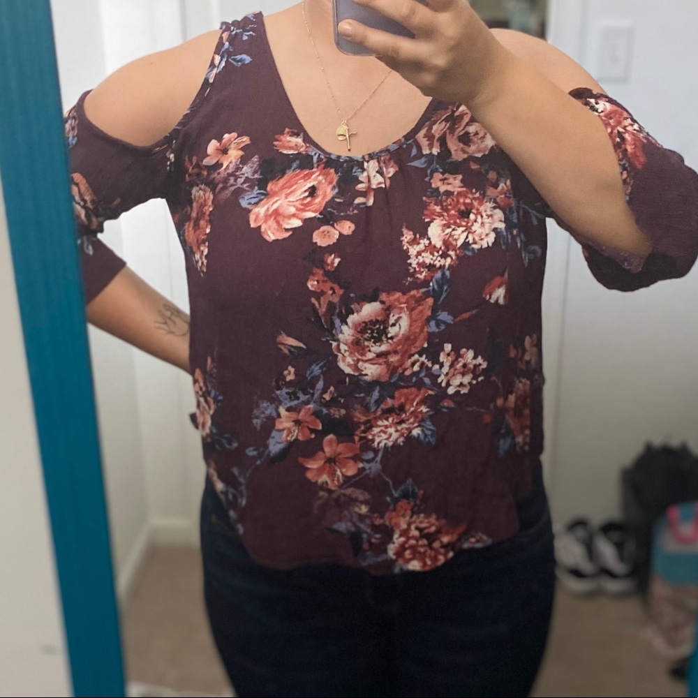 Off the shoulder floral top